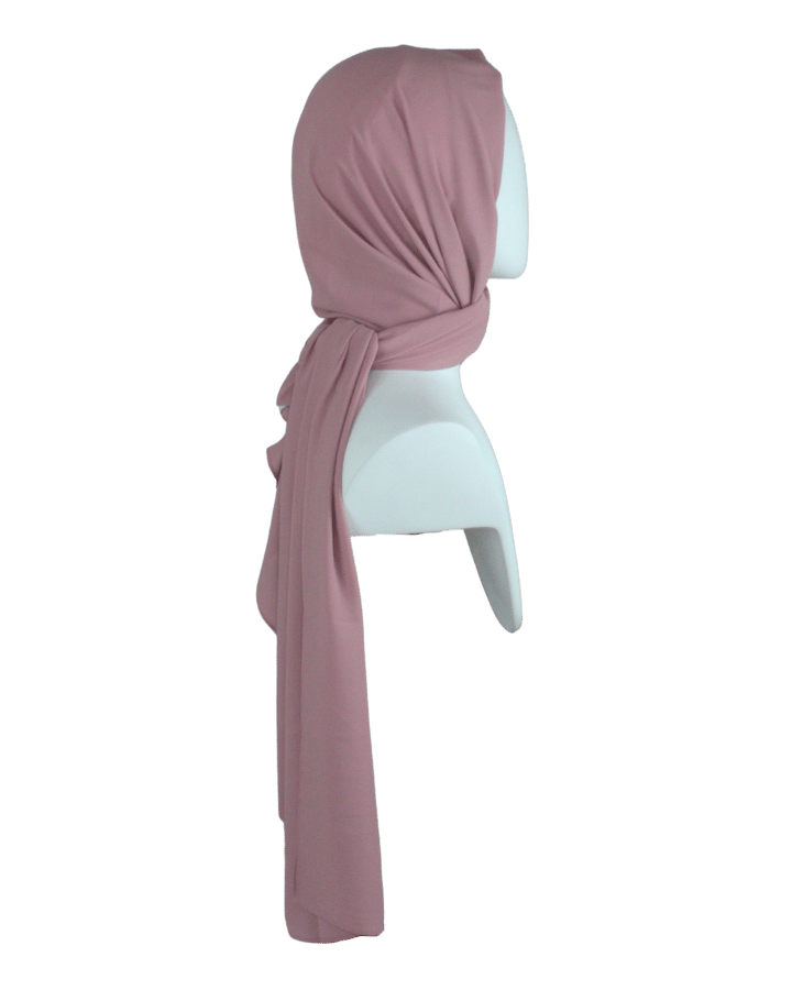 premium muted Mauve chiffon hijab scarf | Maxi dusty mauve chiffon hijab | Lina Zibdeh