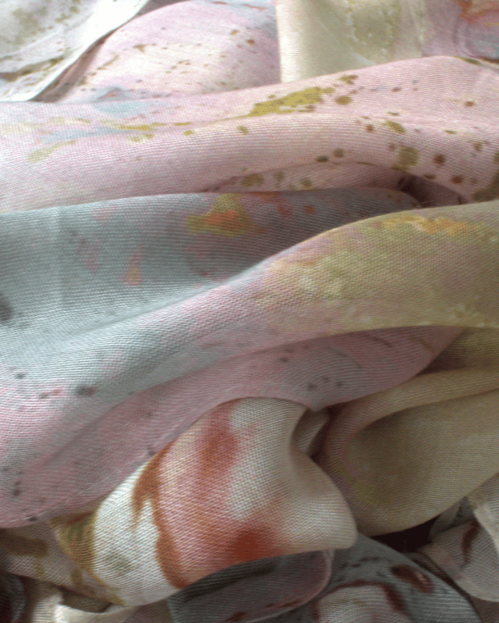 an elegant printed hijab in bamboo modal fabric with attention to details.