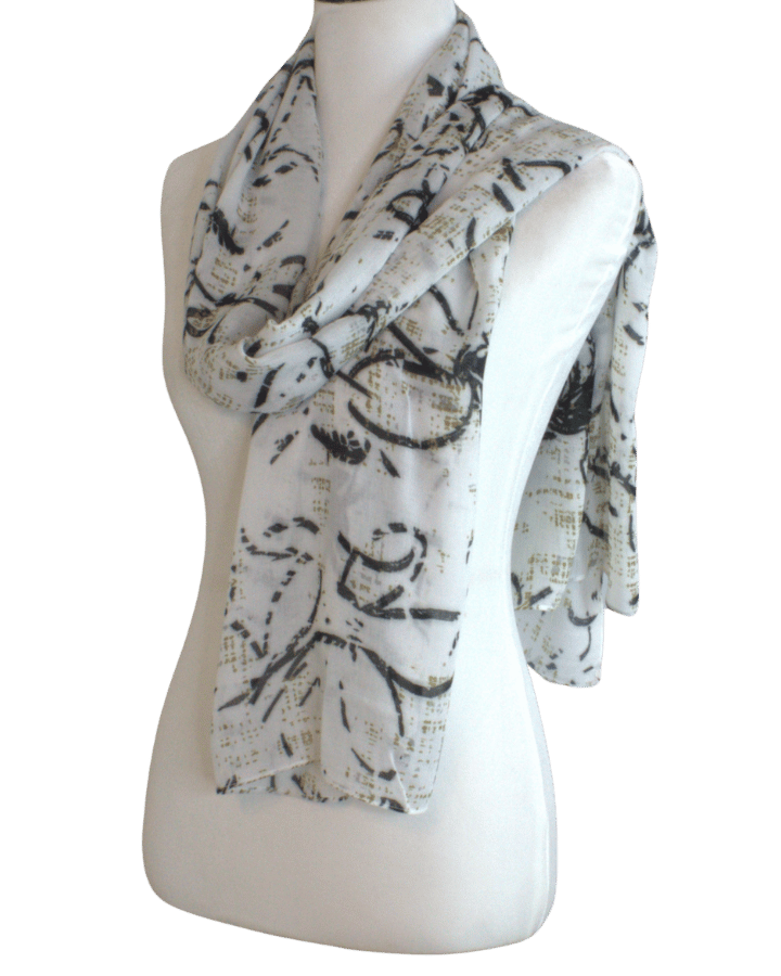 lightweight airy and non-slip premium bamboo modal hijab, this floral printed unique hijab scarf is ideal for work, everyday and warm climates | Lina Zibdeh