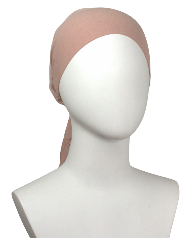 Rose taupe Essential non-slip mesh tie-back hijab cap, breathable under scarf for hot weather, work, and daily wear for all ages | Lina Zibdeh