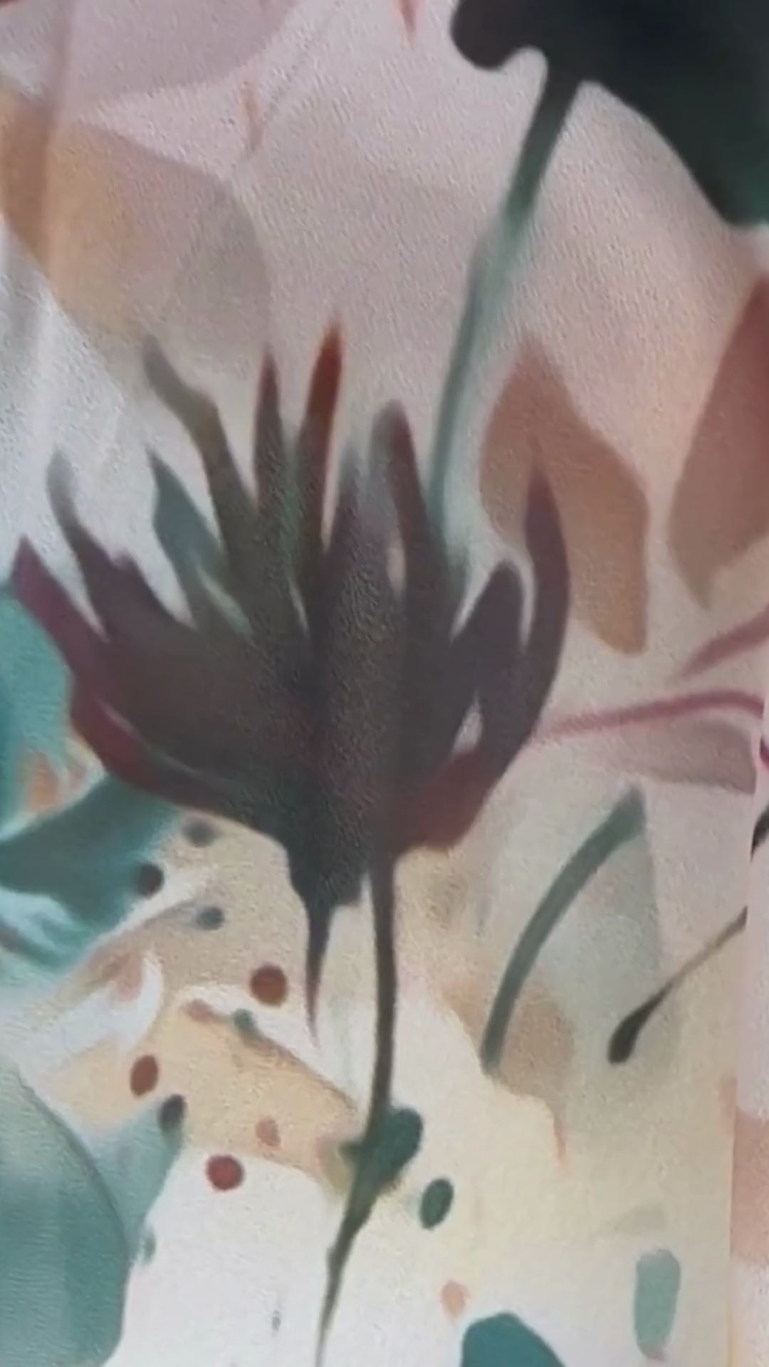High-end floral hijab scarf chiffon | fall printed hijab maxi size | Lina Zibdeh