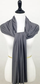 Grey Comfy Chic Cotton Jersey Hijab Wrap