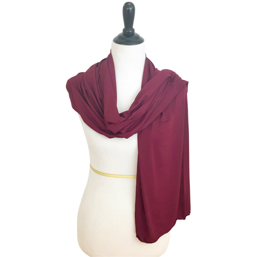 Simple Jersey Hijab - Sumac (Deep Red)