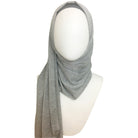 Soft Grey Shimmer Jersey Wrap - narrower width but longer in length