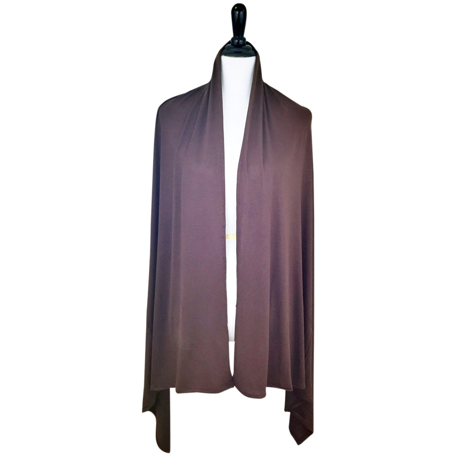 Chocolate Brown Maxi Jersey Shawl