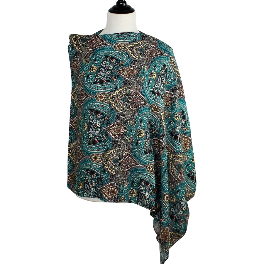 Multi-Patterned Jade Green Hijab