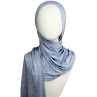 Sky-Blue Jersey Hijab Soft & Drapey  5 Subtle Tones