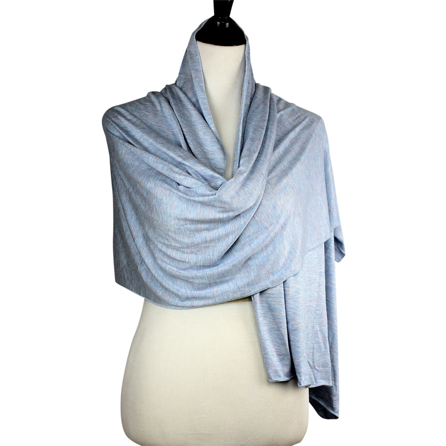 Sky-Blue Jersey Hijab Soft & Drapey  5 Subtle Tones