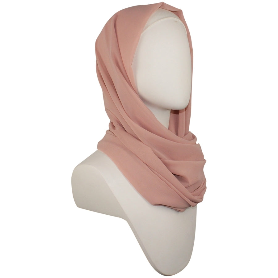 Chiffon Hijab Blush Neutral - Textured