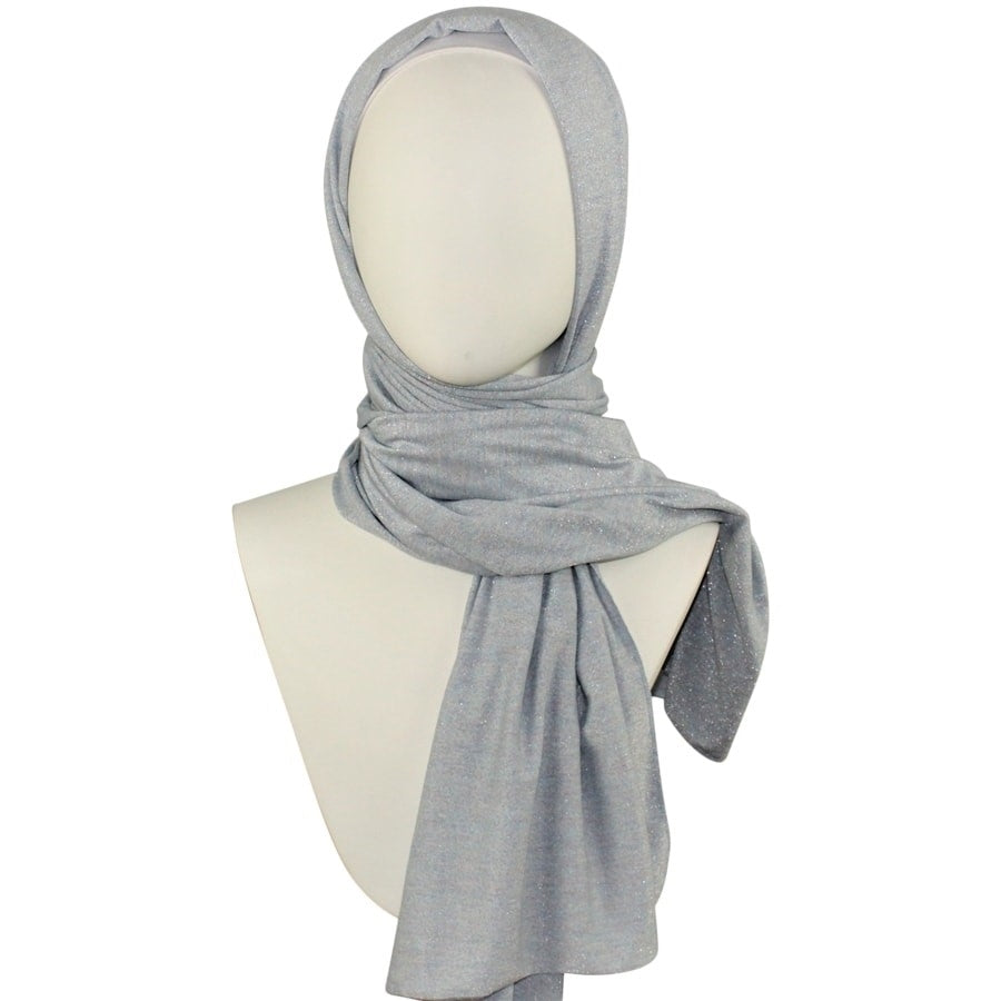 Ice Blue Shimmer Jersey Wrap