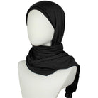 Shimmer Black Jersey Hijab with Pink Undertone