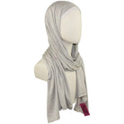 Grey-ish Beige  Jersey Hijab Soft & Drapey - 5 Subtle Tones