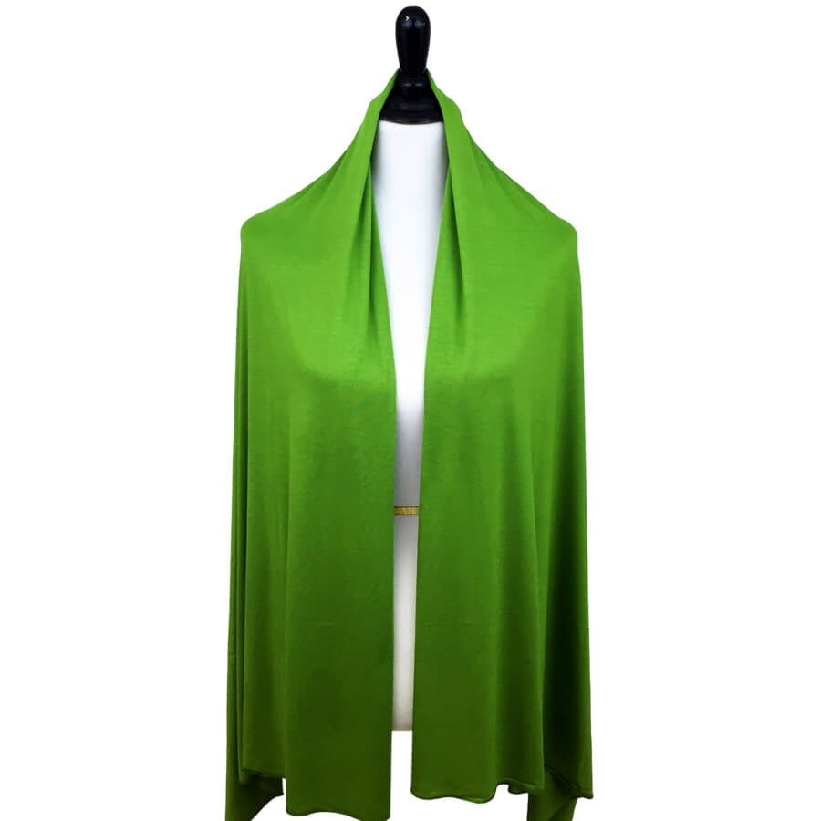 Cotton Jersey Hijab Forest Green Comfy Chic Wrap