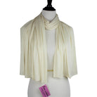 Light Beige Comfy Chic Cotton Jersey Hijab Wrap