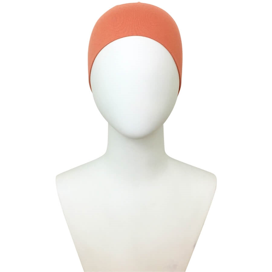 Dark Peach Tube Cap - Turlu Fabric ]