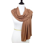 Coffee Maxi Jersey Shawl