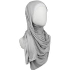 Kuwaiti Light Grey Cotton Jersey Hijab