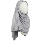 Kuwaiti Light Grey Waffle Print Hijab