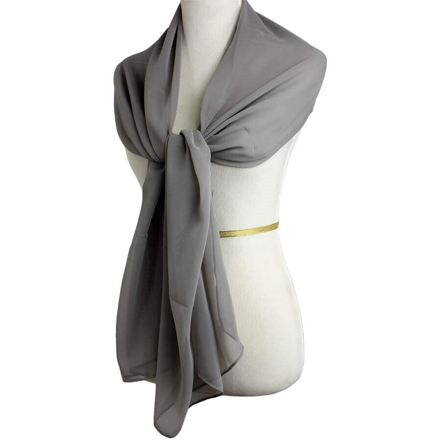 Basic Grey Chiffon Hijab