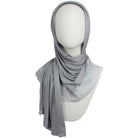 Kuwaiti Blue-Grey Hijab Lace border