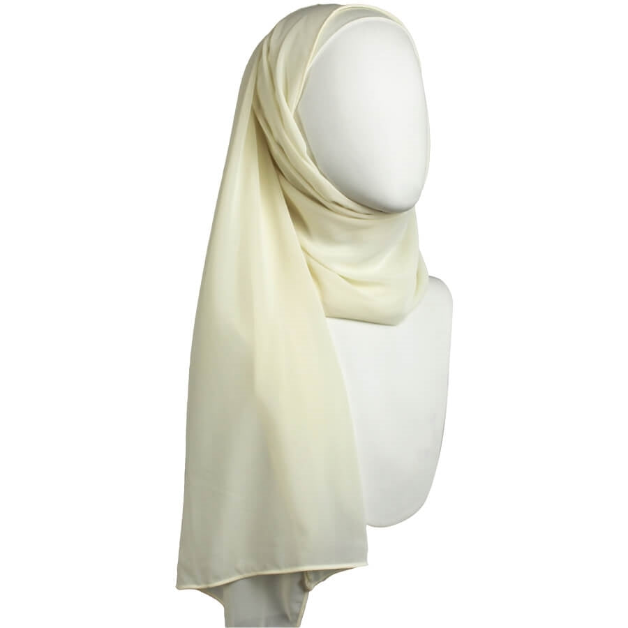 Basic Ivory Chiffon Hijab