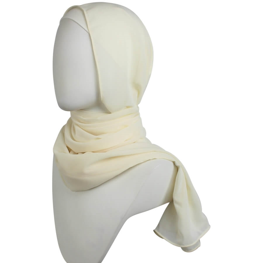 Basic Ivory Chiffon Hijab