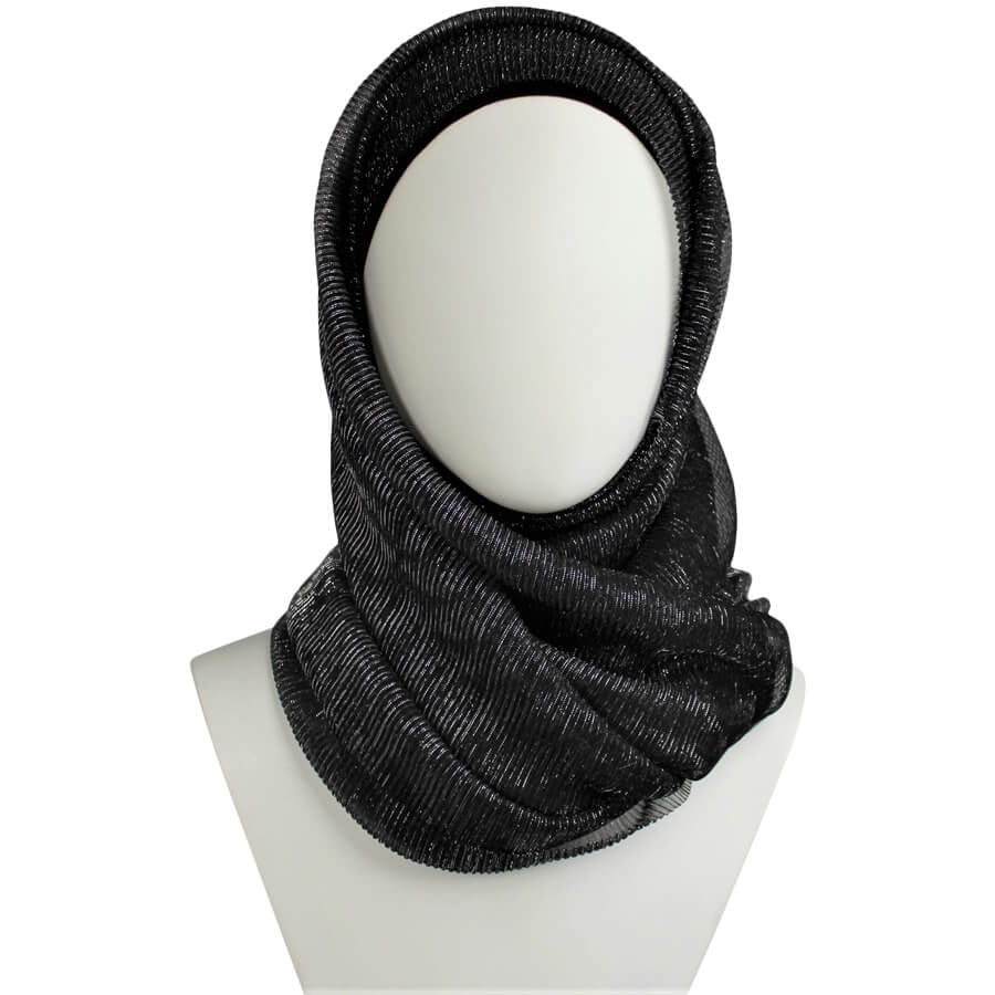 Simply Glamorous! Plisse Black & Silver