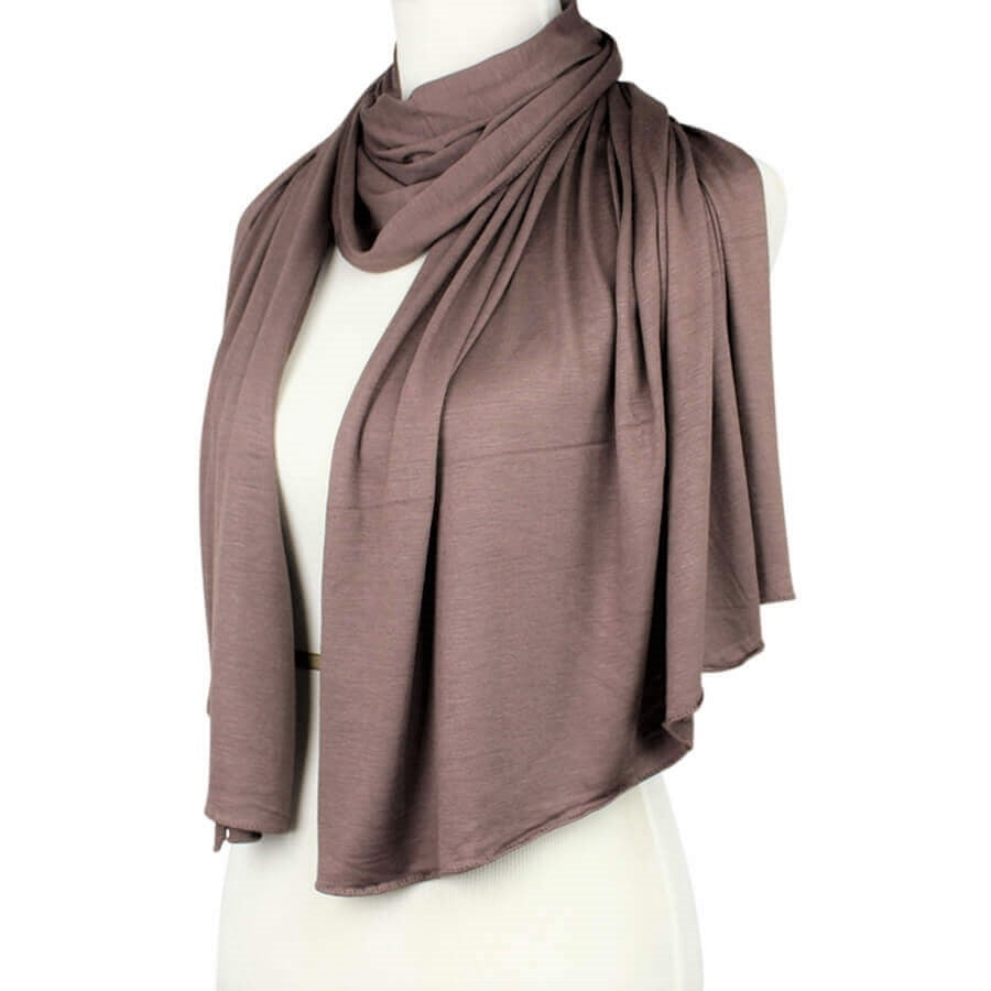 Kuwaiti Everyday Brown Cotton Jersey Hijab
