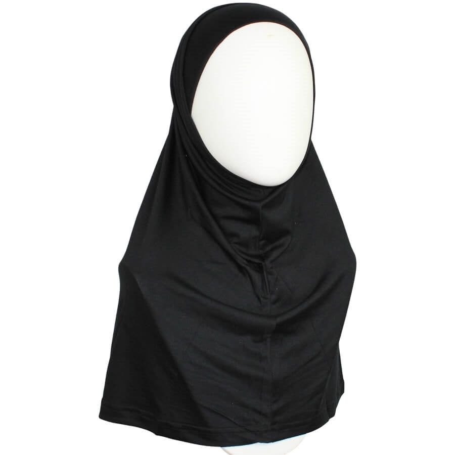 Black Cotton Jersey Two-Piece Amira - Medium  Size &  Longer Tube Cap