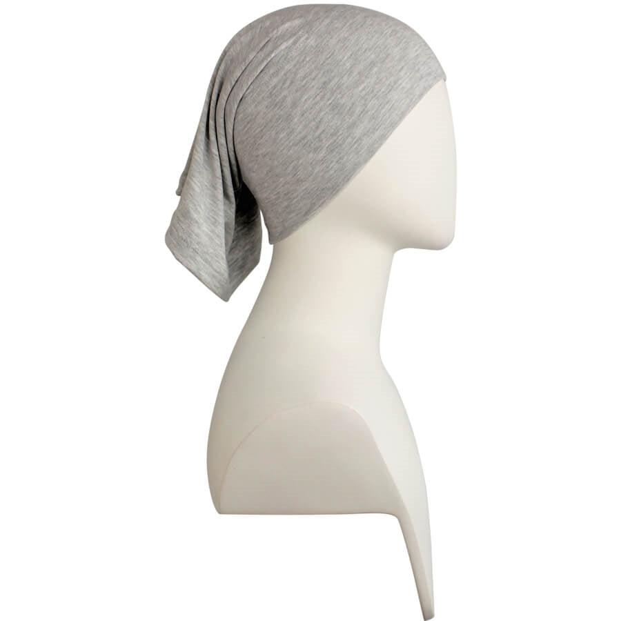 Heather Grey Cotton Jersey Two-Piece Amira - Medium  Size &  Longer Tube Cap