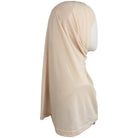 Neutral Blush Cotton  Spandex Two-Piece Amira - Medium  Size &  Longer Tube Cap