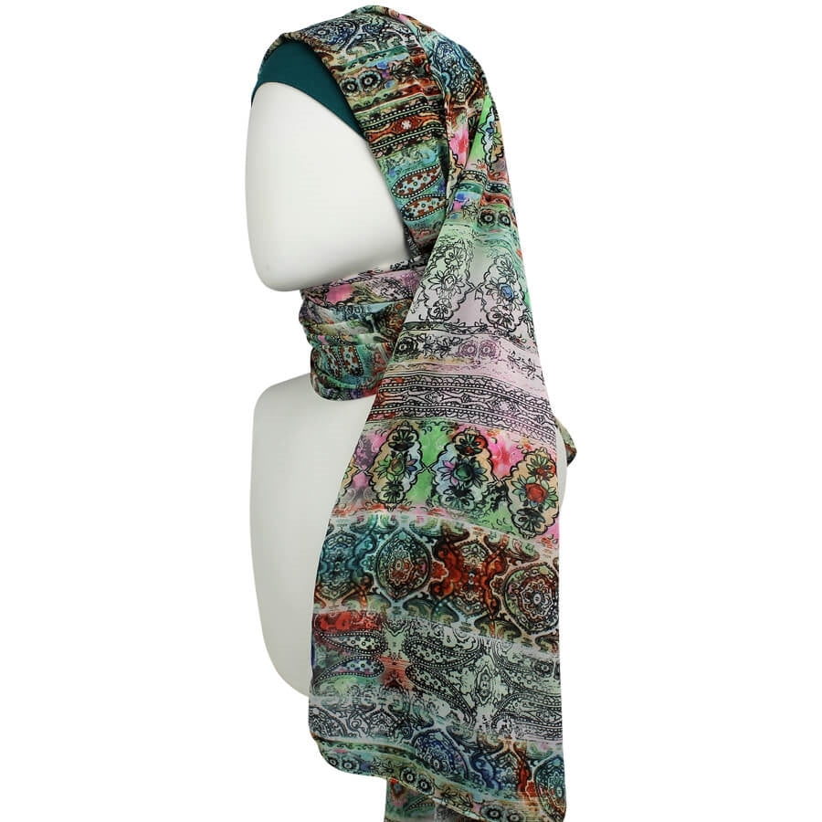 Everyday Stone-washed Vibes in Olive Green - Chiffon Hijab