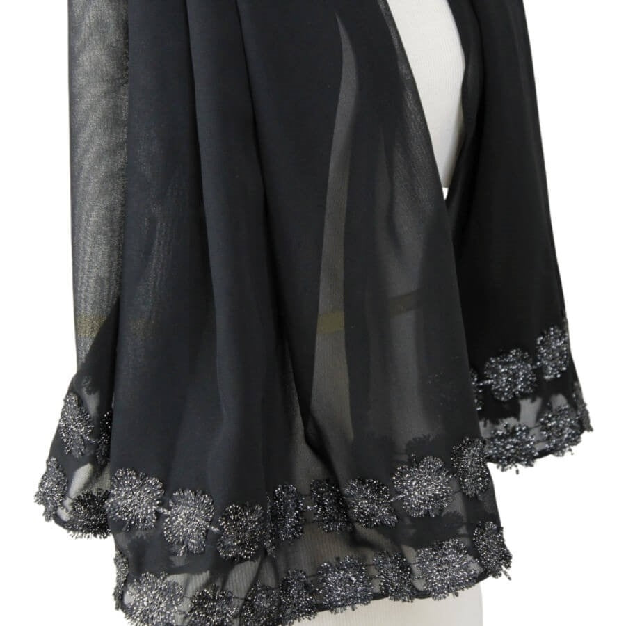 Chiffon with a Pleasant Twist Hijab - Black