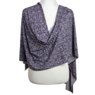 Royal Purple Smooth Patterned Jersey Hijab  - Soft & Cool "Zibde Feel"