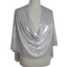 Silver Glam Smooth Foil Print Hijab  - Soft & Cool "Zibde Feel"