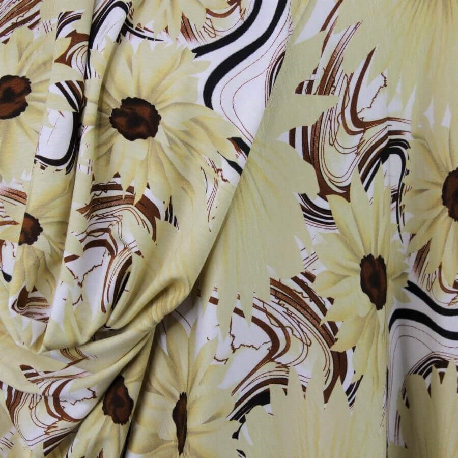 Sunflowers Meadow Patterned Jersey Hijab!