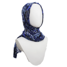 Royal Blue Paisley Print Smooth Patterned Jersey Hijab  - Soft & Cool "Zibde Feel"