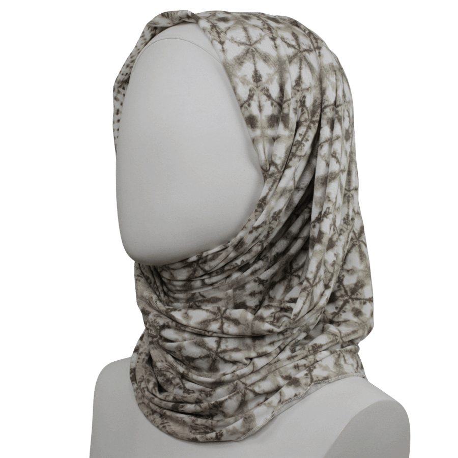 Earthy Tones Patterned Jersey Hijab