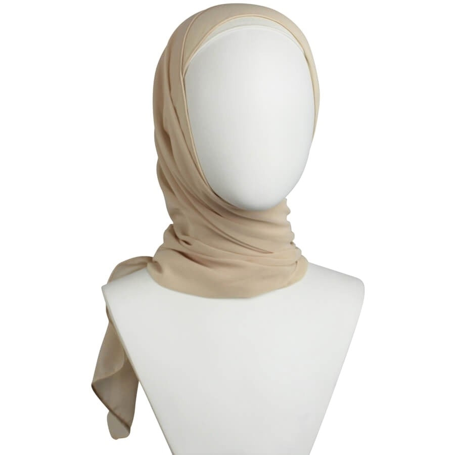 Chiffon Hijab  Basic Blush Neutral -Textured