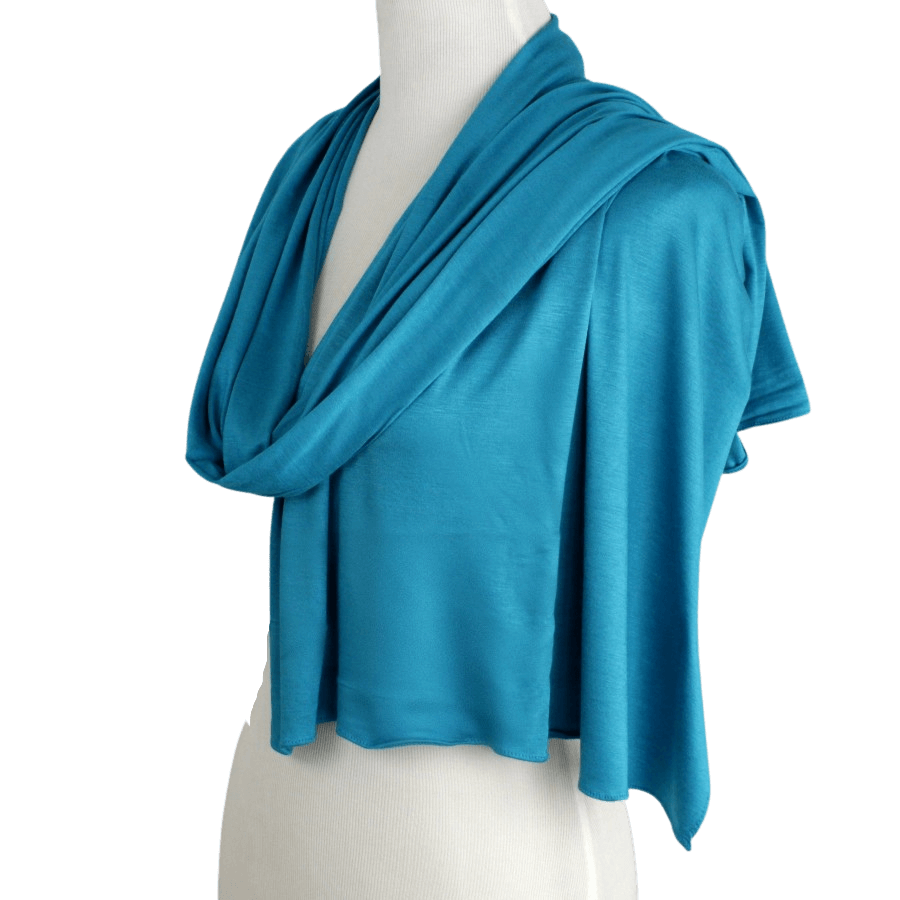 Kuwaiti Everyday Teal Cotton Jersey Hijab