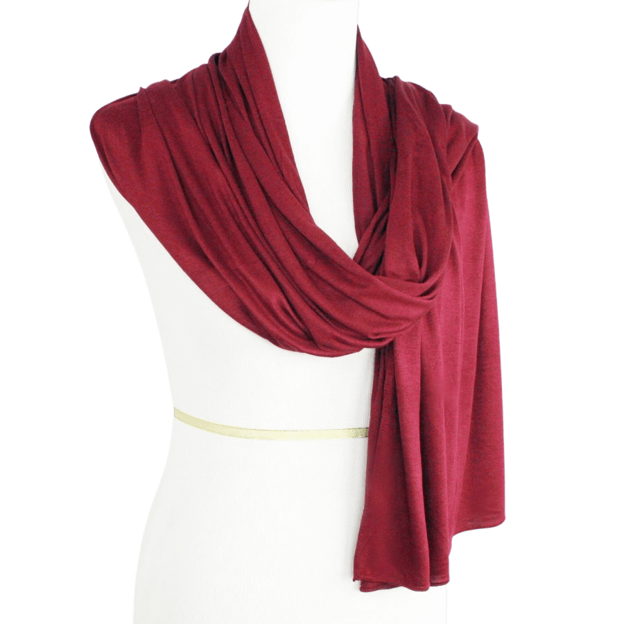 Kuwaiti Everyday Maroon Cotton Jersey Hijab
