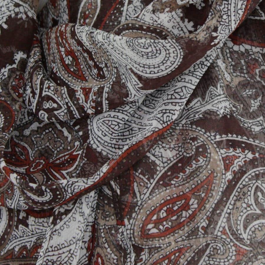 Paisley Brown Chiffon Hijab!