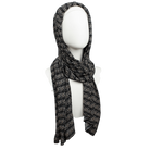 Classy Black Beige Smooth  Patterned Jersey Hijab  - Soft & Cool "Zibde Feel"