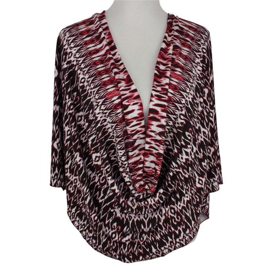 Elegance in Maroon  Patterned Jersey Hijab!