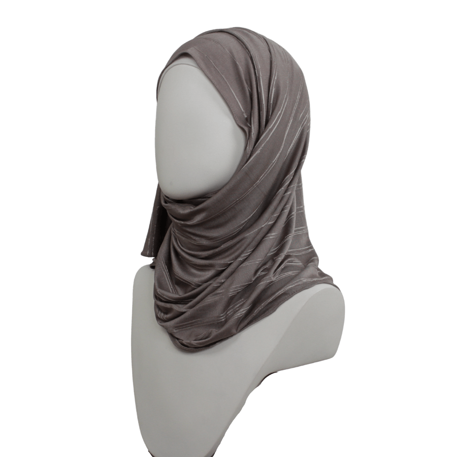 All in One Kuwaiti Hijab - Neutral Brown