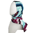 A Burst of Joyful Stripes Smooth  Patterned Jersey Hijab  - Soft & Cool "Zibde Feel"