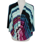 A Burst of Joyful Stripes Smooth  Patterned Jersey Hijab  - Soft & Cool "Zibde Feel"