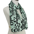 One of a Kind Green Pastel Green Patterned Jersey Hijab - Limited Edition