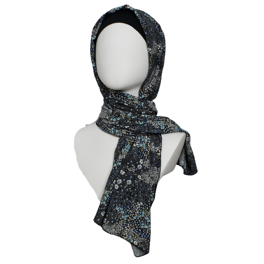 Starry Nights Patterned Jersey Hijab Soft & Cool "Zibde Feel"  - NEW