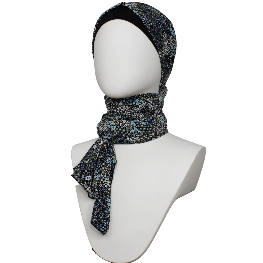 Starry Nights Patterned Jersey Hijab Soft & Cool "Zibde Feel"  - NEW